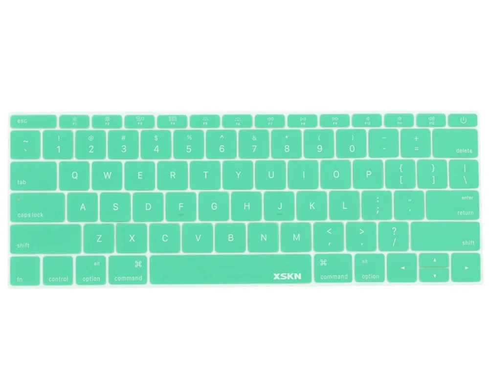 XSKN мятно зеленый силиконовый защитный чехол для клавиатуры ноутбука MacBook 12