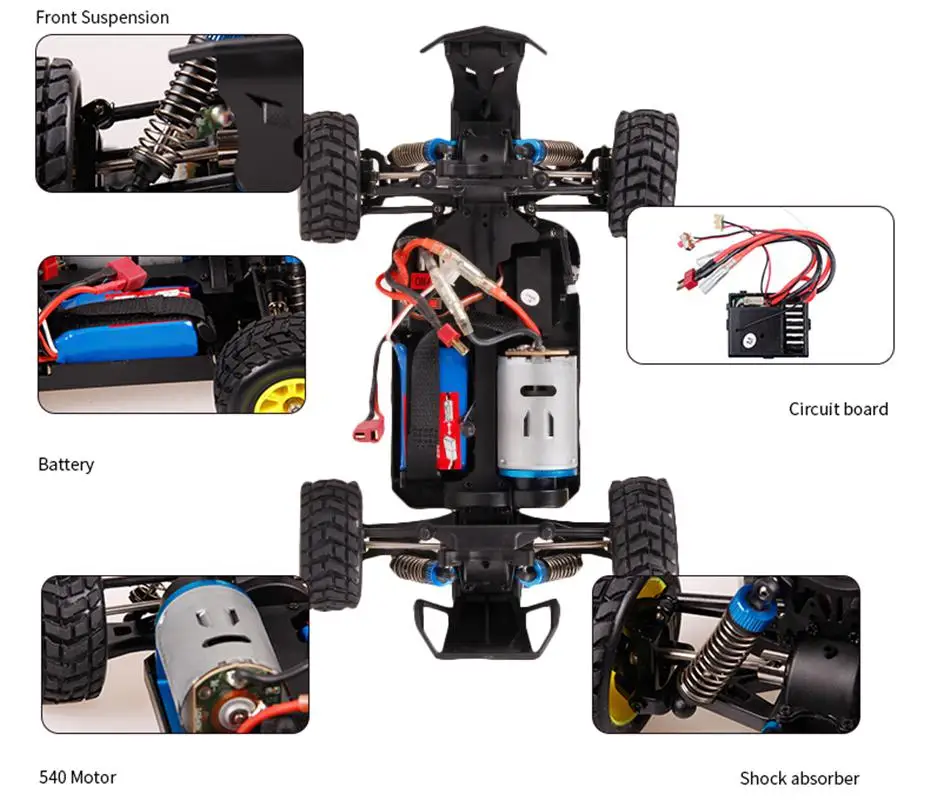 Wltoys K929 B скоростной автомобиль 70 км/ч Радиоуправляемый 1:18 4WD внедорожник