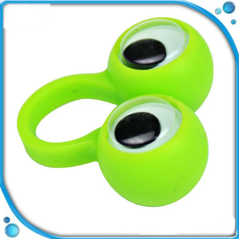 30pcs Kids Assorted Colors Gift Toys Birthday Xmas Eye Finger Puppets Plastic Rings with Wiggle Eyes Party Favors Move Toy | Дом и сад