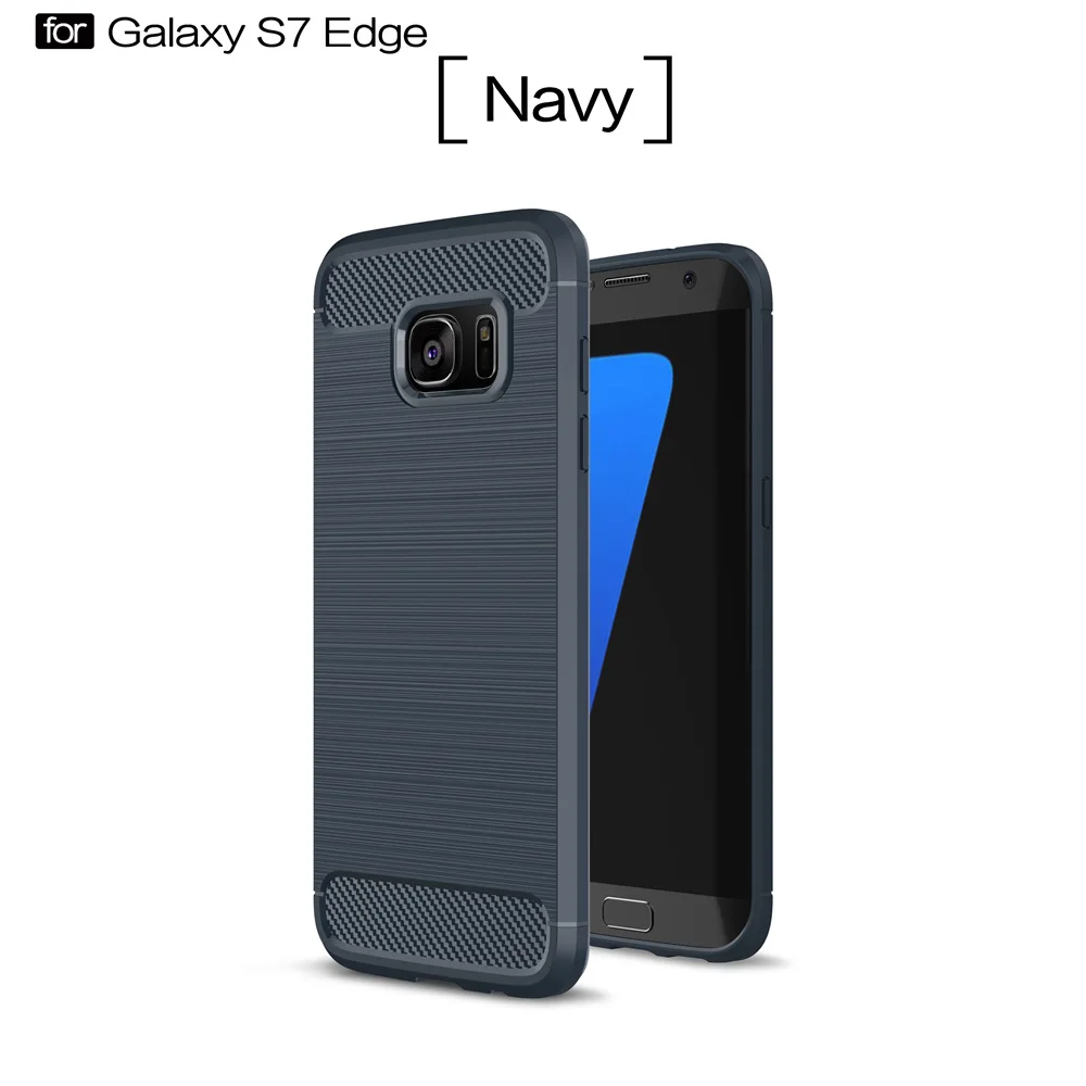 Чехол для Samsung S7 EDGE роскошная Тонкая Броня из углеродного волокна мягкий чехол