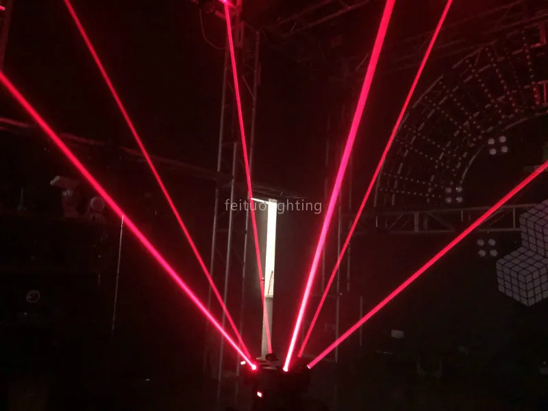 Новинка,, 6 головок, лазерный светильник, RGB, цветочный цветной луч, лазерный луч, вращающаяся, для мытья, RGB лазерный светильник, движущаяся головка, светильник ing