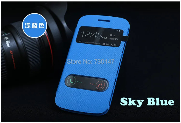Для Samsung Galaxy S3mini S3 Mini i8190 8190 View чехол с окошком Флип кожа задняя крышка батарея