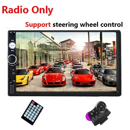 Radio Only Camecho 2din Автомагнитола Bluetooth Автомагнитола Mirrorlink 2 din " цифровой экран автомобиля стерео MP5 плеер FM/USB/AUX авто с камерой - Цвет: Radio Only