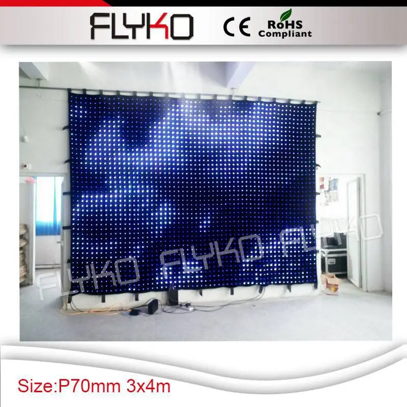 gif flash vision display 10ft x 14ft P7cm led dj lighting tv stage effect video curtain club backdrop | Лампы и освещение