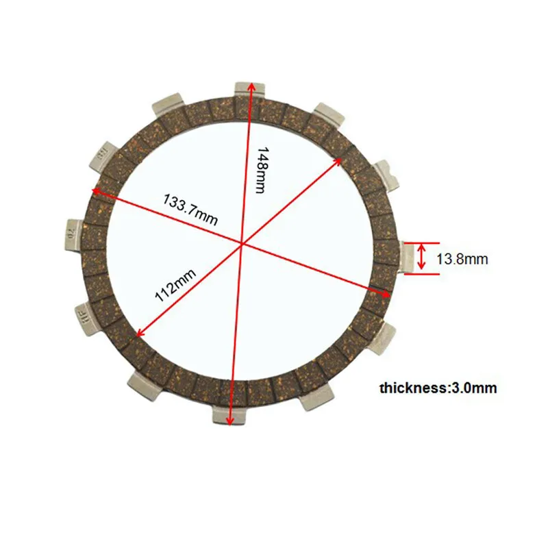 Детали двигателя мотоцикла фрикционные диски сцепления комплект для Yamaha XT350 XT 350