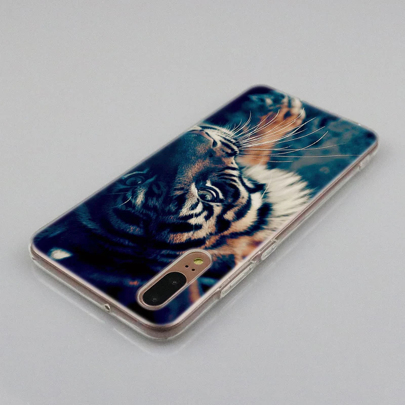 Мягкий силиконовый чехол с животным тигром для Huawei P30 P20 P10 P9 P8 Lite 2017 Pro Mini P Smart 2019 Plus