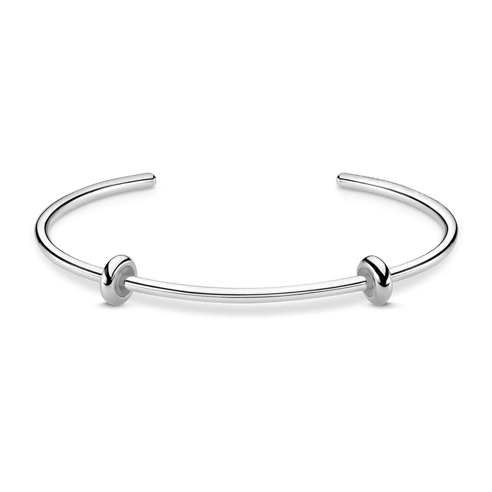 

925 Sterling Silver Classic Basic Bracelets & Bangles Fit Beads Charms, Fashion Thomas Style Bangle Jewelry Ts Gift For Women