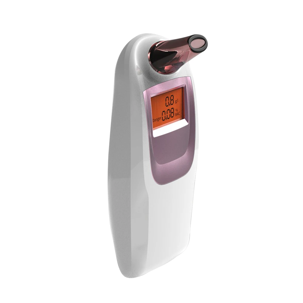 Handheld Alcohol Tester Large LCD Digital Display Police Breathalyzer High Accuracy Detector White Portable | Автомобили и