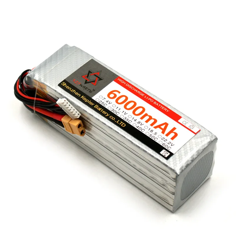 

6s 22.2v RC 6000mAh Lipo Battery Car Plane Boat Lithium Ion Polymer Battery For Truck Tank Drone Helicopter