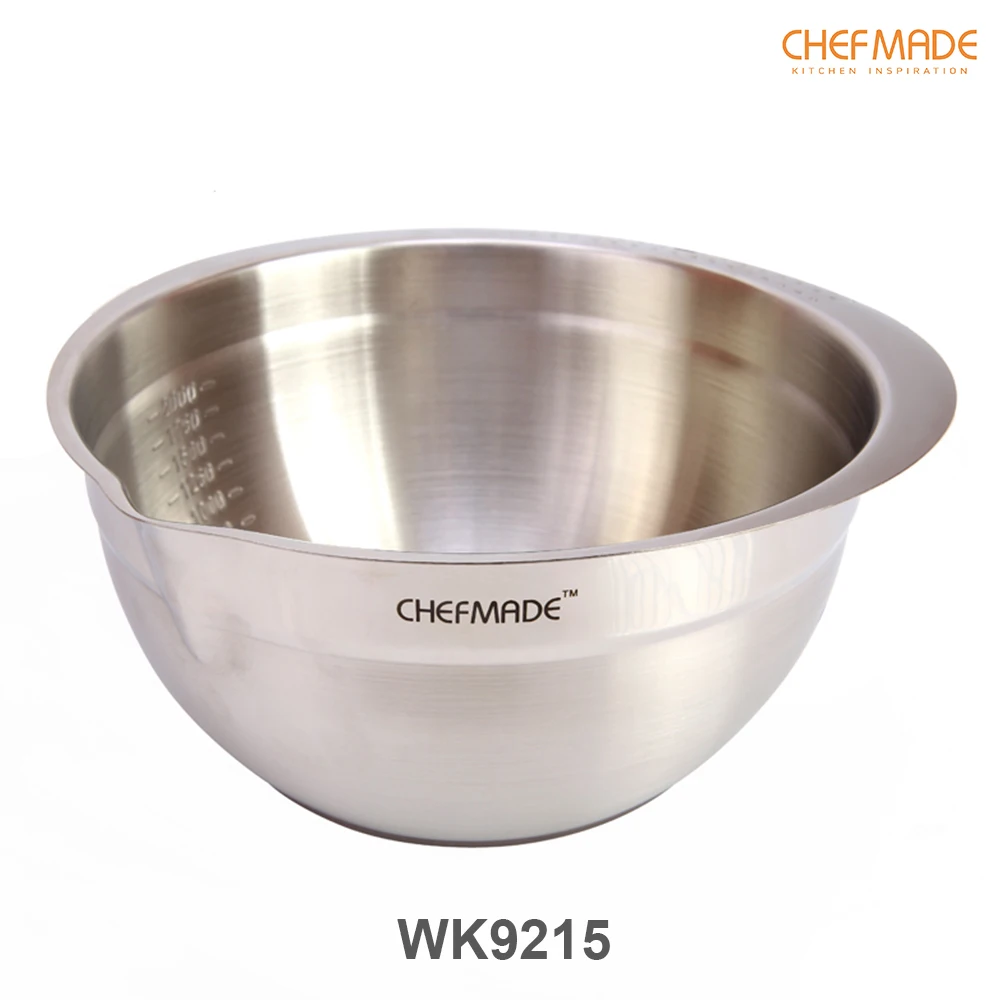 CHEFMADE 2 Quart миска для смешивания с Изливом антипригарная 18/8 нержавеющая сталь
