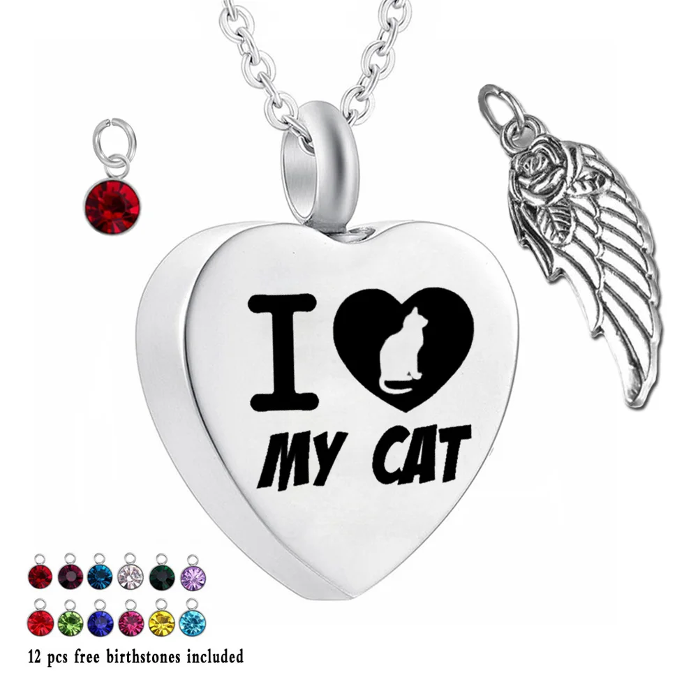 

Ожерелье с кристаллами I my cat, 12 шт., памятный сувенир с кулоном в виде мочевины, ювелирные изделия для золы