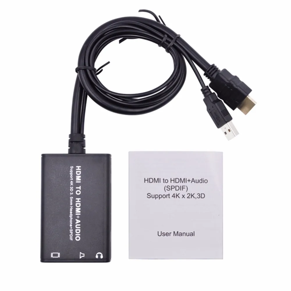 SSRIVER HDMI Audio Extractor to +3.5mm Analog with SPDIF Converter Support 4Kx2K for Laptop TV PS4 | Электроника