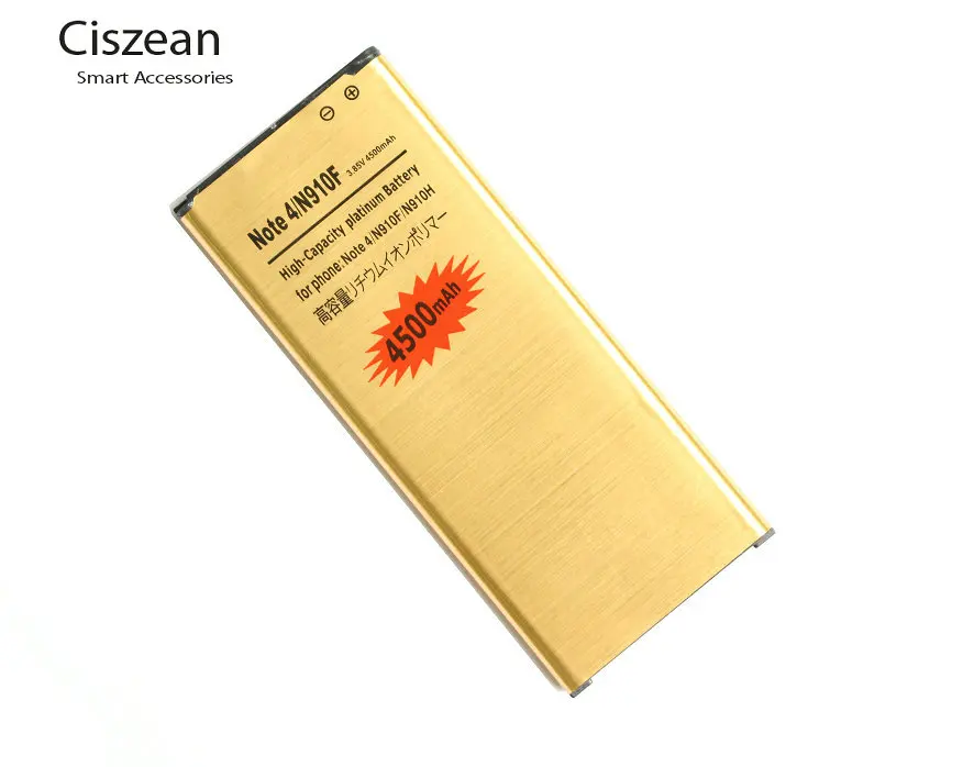 Сменный литий ионный аккумулятор для Samsung Galaxy Note IV 4 N910F N910H N910S N910U N910L 4500 мАч 1 шт. с