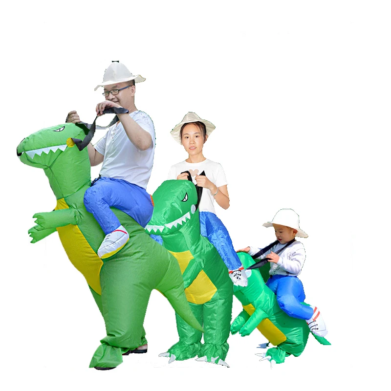 Для взрослых и детей вентилятор работает Дракон T Rex Dino Rider Пурим карнавальный на