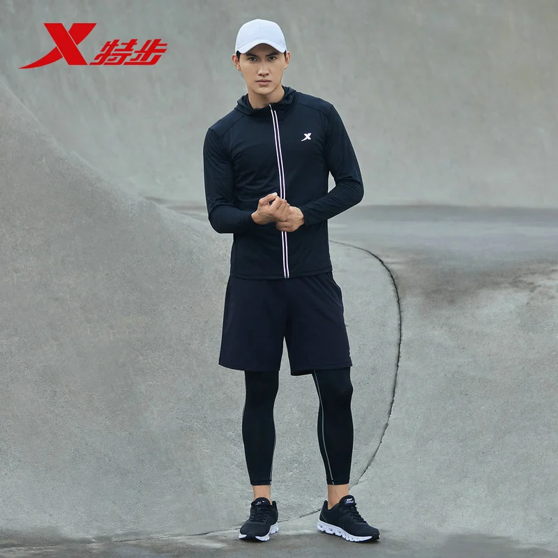 Xtep 5 шт./лот спортивный набор для мужчин новая футболка с круглым вырезом и