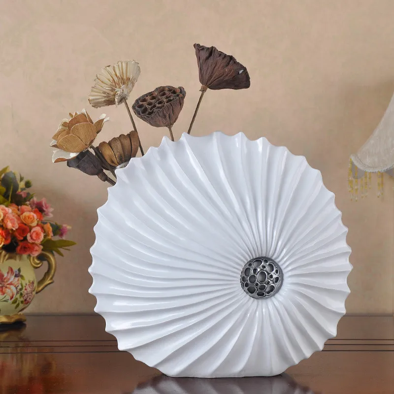 Декоративные настольные вазы из смолы креативная белая Цветочная ваза в форме