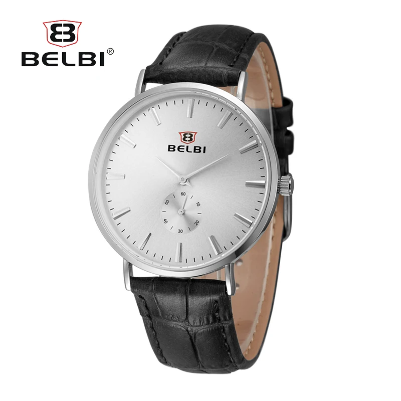BELBI Men Watch Luxury Top Brand business Male Clock Quartz WristWatch Leisure Fashion Leather Quartz-Watch Relogios | Наручные часы