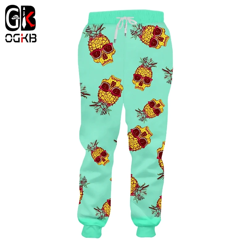 Брюки-шаровары OGKB мужские с эластичным поясом повседневные штаны 3D принтом