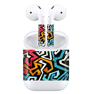 A048 GOOYIYO-для Apple AirPods 1 2 DIY персональная наклейка наушники Проводная зарядная коробка 3M виниловая наклейка цветные аксессуары для кожи - Цвет: A048