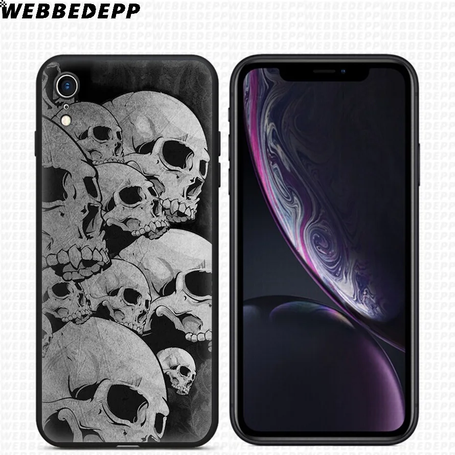 WEBBEDEPP Grim Reaper Череп Мягкий силиконовый чехол для iPhone 11 Pro Xr Xs Max X или 10 8 7 6 6S Plus 5 5S SE Case