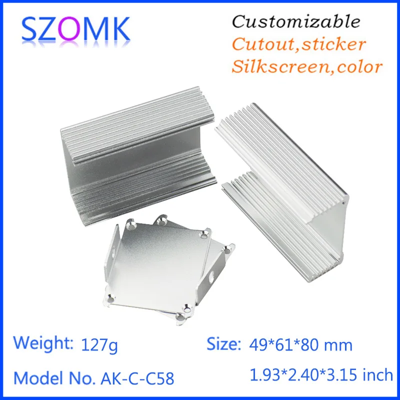 1 шт. алюминиевый корпус усилителя 49*61*80 мм|electronic safe box|electronic healthelectronic box game |