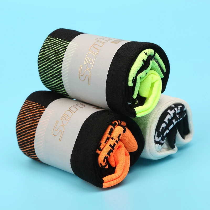 

Santic Men Women Cycling Socks Sport Socks Running Marathon Football Bike Bicycle Socks Elastic Antiseptic 3 Pairs M8C09081