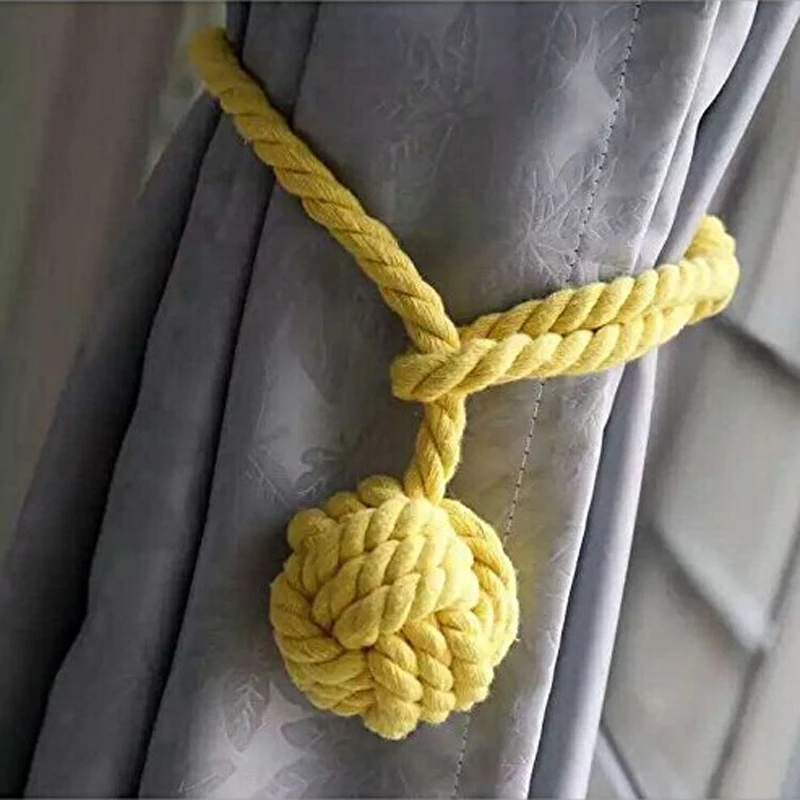 2 шт. упак. галстук для штор с кисточками хлопковая плетеная занавеска веревка