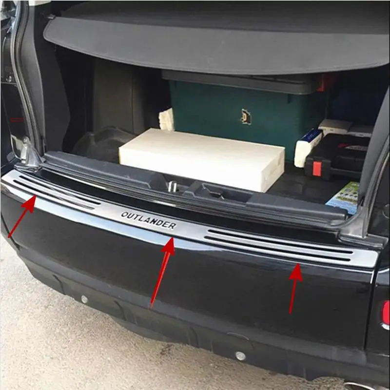 Высококачественный протектор заднего бампера из нержавеющей стали для Mitsubishi Outlander 2006 2007 2008 2009 2010 2011 2012 - Цвет: Серебристый