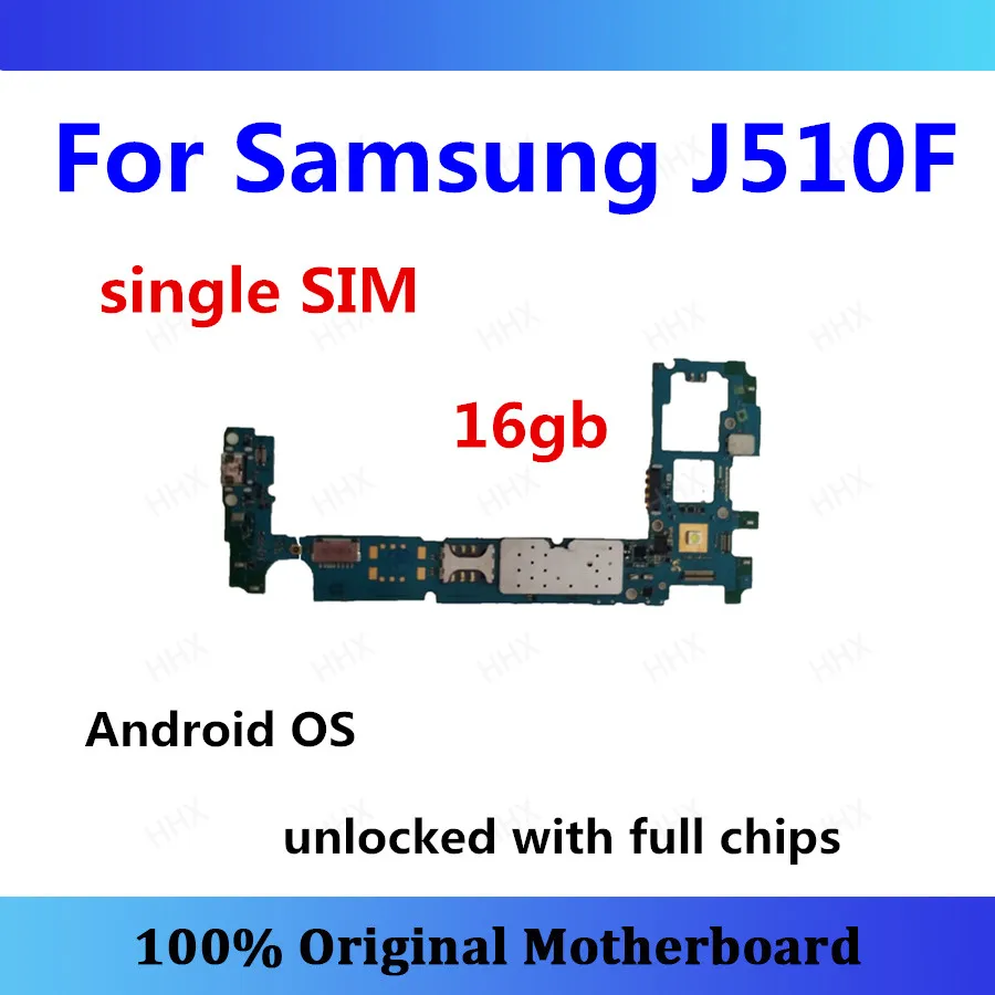 J510F MB разблокирована для samsung Galaxy J5 J510F материнская плата одна SIM с чипом материнская плата системная плата Android j510f протестированная панель