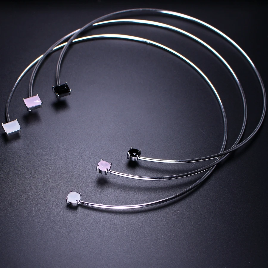 Натуральный колье-чокер Newranos для женщин из природного камня Pedra в стиле Bijou модных украшений CFX002.