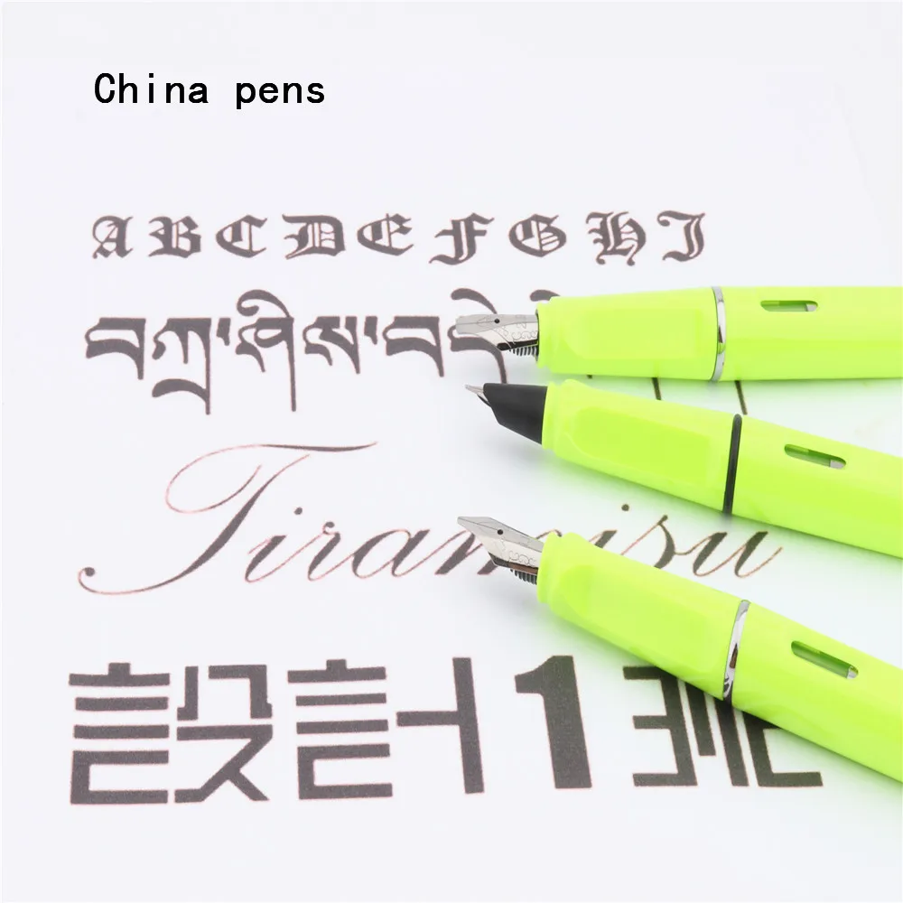 Jinhao 871 флуоресцентная зеленая английская каллиграфическая ручка Duckbill