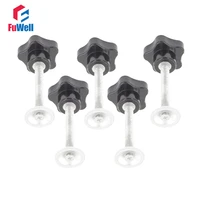 5pcs m8 thread star clamping knob 40mm head dia 3040506070mm thread length replacement screw on type clamping grips knob
