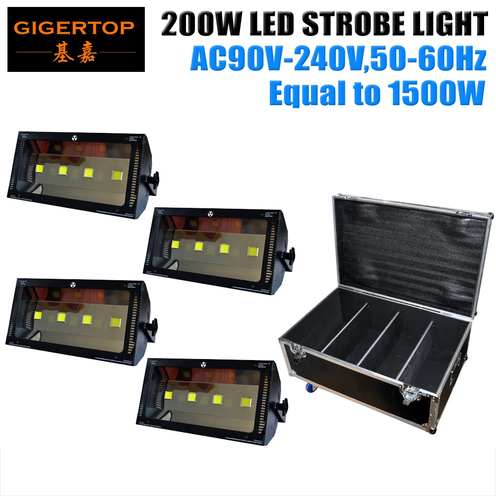 

Flight Case 4in1 Pack LED 200W Martin Professional ATOMIC 3000W Strobe Light Blinder Effect LCD Display 3PIN/5PIN DMX Connector