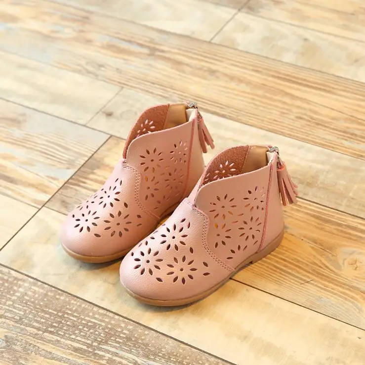 New Kids Summer Shoes Girls Hollow Out PU Leather High Children Sneakers Baby Sport Spring Autumn Boots | Детская одежда и обувь