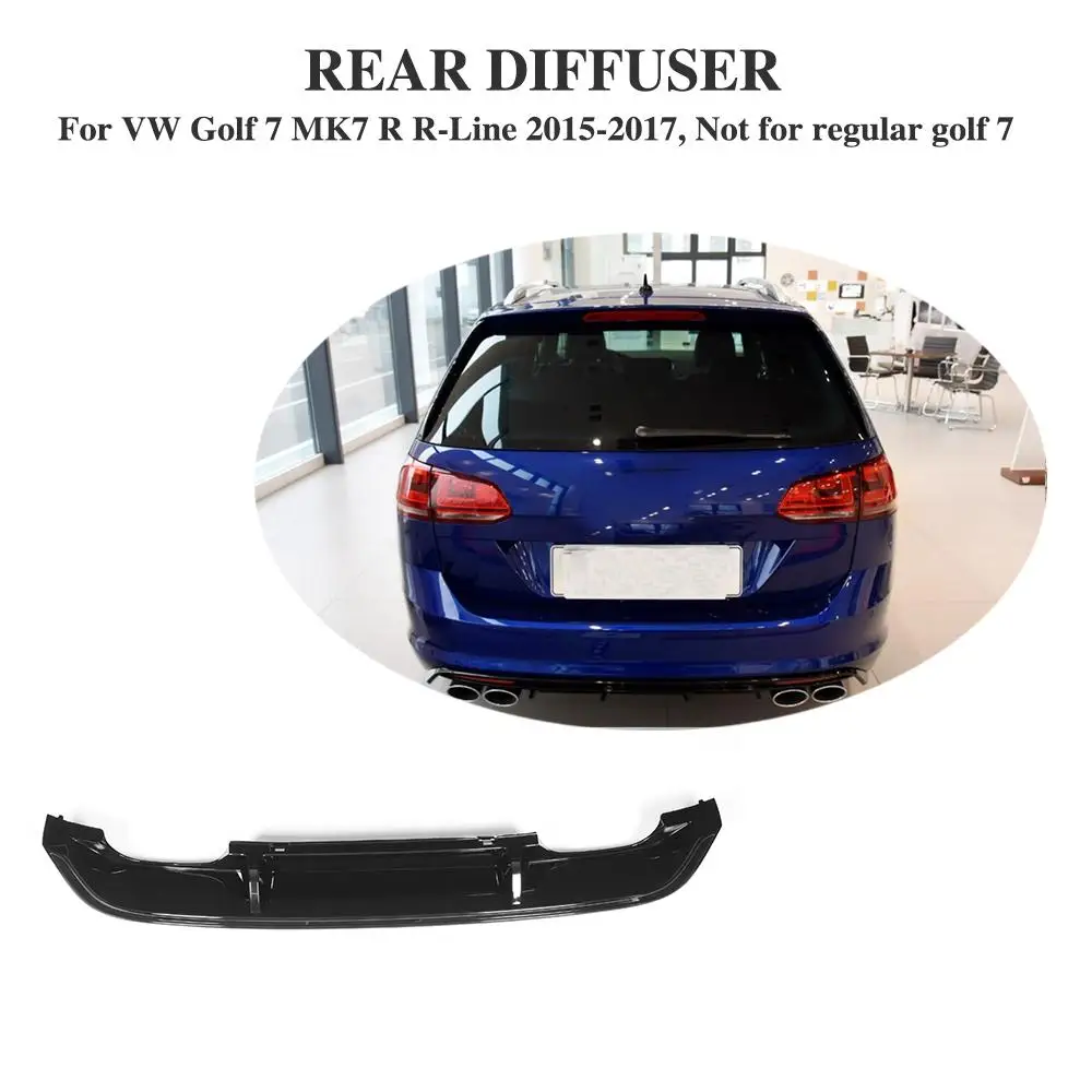 PP Черный Автомобильный задний бампер диффузор для губ Volkswagen VW Golf 7 VII MK7 R Бампер