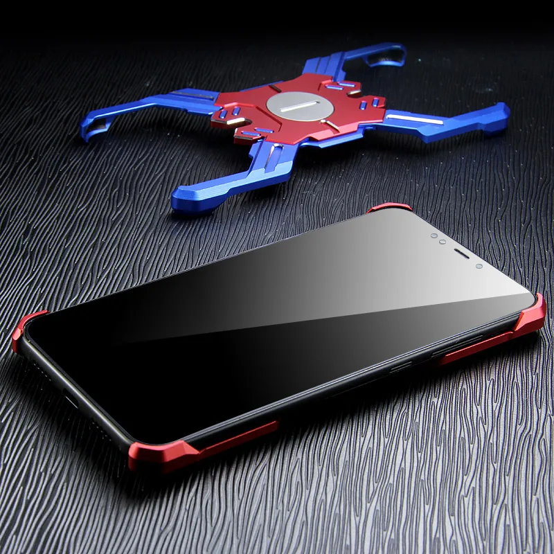 Для xiaomi mi 8 Чехол Броня тяжелый песочный металлический Алюминий ЧПУ защиты Скелет голову чехол для телефона чехол кронштейн