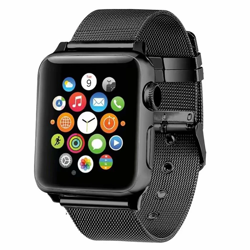 Ремешок для Apple Watch 4 3 2 ремешок 42 мм 38 мм для iWatch series 4 3 2 1 Миланский для iwatch 4 3 ремешок 40 мм 44 мм нержавеющая сталь