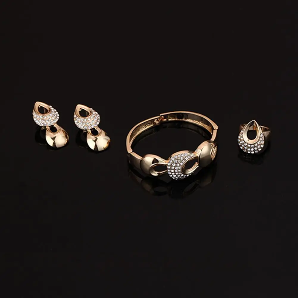 4 шт. высокое качество ювелирный набор волнистый костюм ожерелье со стразами