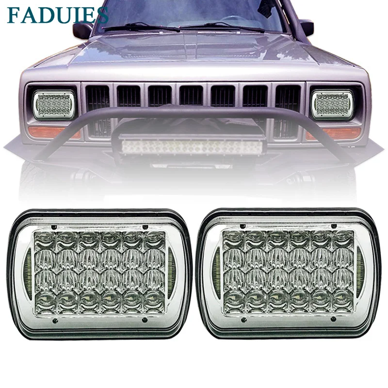 FADUIES 85 Вт 5x7 дюймов проектор светодиодный фары 5D объектив для Jeep Cherokee XJ H6054 H5054 H6054LL