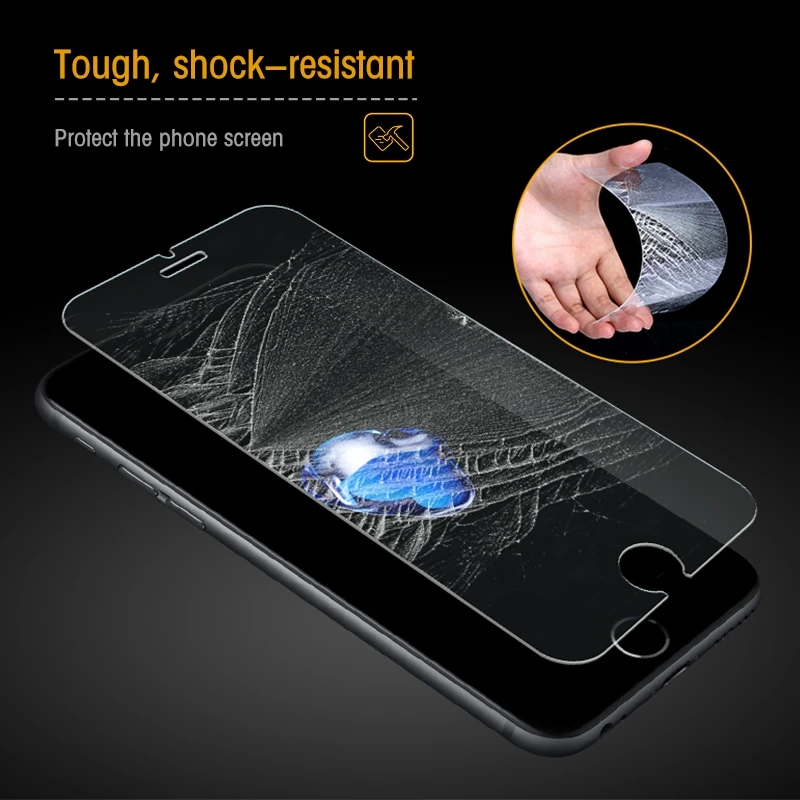 Защитное стекло 9H закаленное для iPhone 6 6S 5S 7 8 X SE 4S 5 5C | Мобильные телефоны и