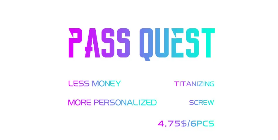 Пройти QUEST винт велосипеда Titanizing винт 304 из нержавеющей стали Titanize DH XC Trail AM FR