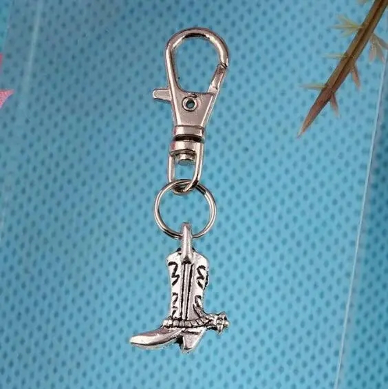 Vintage Silver Demon Eye Elephant Promise Angel Cowboy Shoe Key Chain For Keys Car Ring Gift Keychain Jewelry Accessories | Украшения и