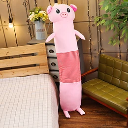 Pink pig Фигурка из аниме «Astroboy(плюшевая подушка цилиндрический анимированные Животные свинья Dino "Кролик", "Медвежонок" спальный длинный Поддержи детский взрослых детская одежда на рост 80 до 95/140 см - Цвет: Pink pig