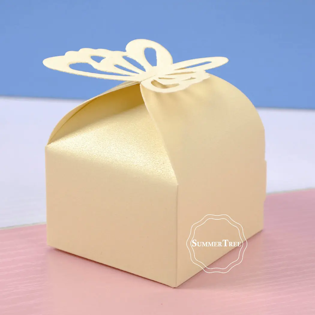 50pcs Butterfly Pattern Candy Paper Gift Box Favor Boxes Wedding Party Bridal Birthday Baby Shower Decoration | Дом и сад