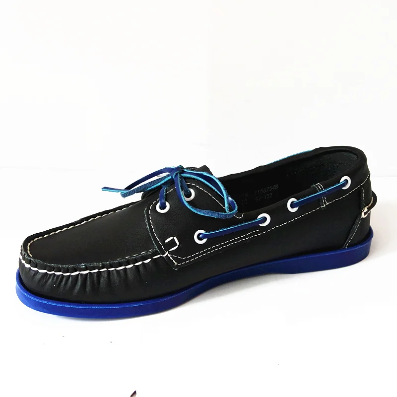 Мужские мокасины из натуральной кожи на шнуровке | Обувь