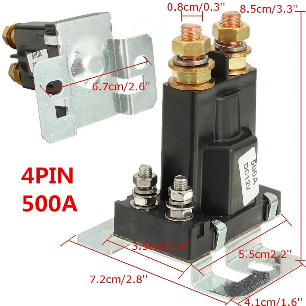 Fuleem автомобиль внедорожник Грузовик 4Pin более 500A черный пластик AMP DC 12V реле