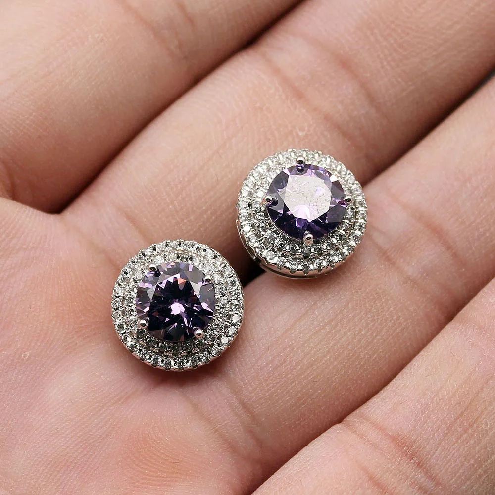 Hermosa Jewelry Unique Wedding Party Women Earrings 925 Sterling Silver Engagement Circular Series BKHM-016 | Украшения и