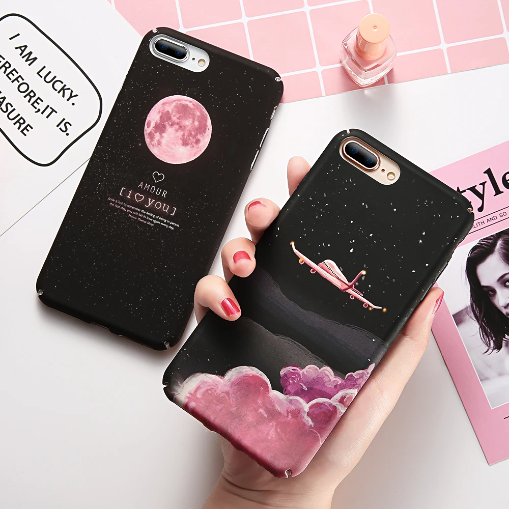 KISSCASE чехол для iPhone 5S Se 7 8 плюс Звездная ночь Жесткий ПК XR XS Max X/iPhone 6 S Plus/6 Plus/iPhone S/5S