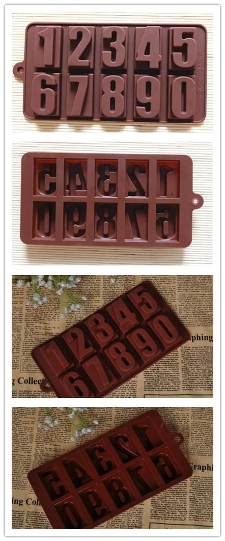 Новое поступление силиконовая форма для шоколада печенья 3D цифровая украшение