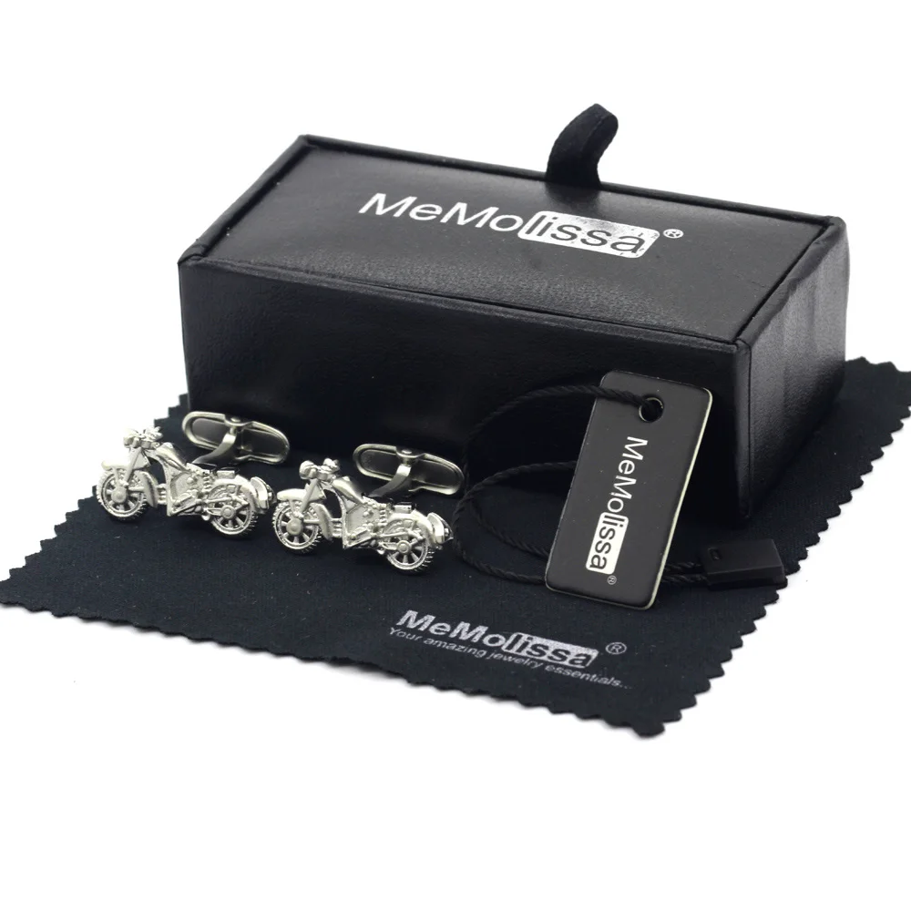 

MeMolissa Display Box Top Quality Cool Motorcycle Cufflinks Men's Movement Cufflinks Gifts for men Free Tag & Wipe Cloth